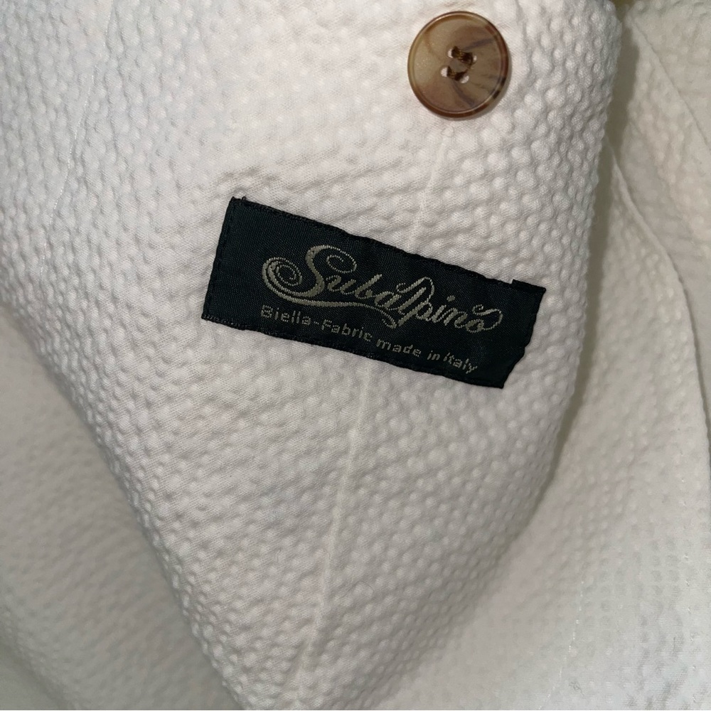 ❌SOLD❌ SUIT SUPPLY WHITE COTTON SUIT JACKET - Picture 5 of 11